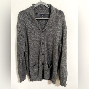 Dark grey marl Shawl Collar Cardigan - XL